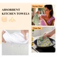 thumbnail image 6 of Spring Floral Daisy Kitchen Towel Dish Cloths Set of 2, Microfiber Soft Kitchen Hand Towels, Leaves Linen Printed Absorbent Quick Drying Dishcloths 18 x 28 Inches, 6 of 8
