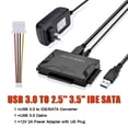 thumbnail image 2 of AGPtek USB 3.0to IDE/SATA Converter, Hard Drive Adapter with Power Switch for 2.5"/3.5"SATA /IDE/SSD Hard Drive Disks, Support4TB, Include 12V 2APower Adapter & USB 3.0 Cable, 2 of 9