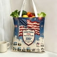 thumbnail image 5 of Patriotic Canvas Tote Bags America 250th Birthday Shopping Bags 4th of July Reusable Red White Blue Grocery Bags for Independence Day Memorial Day and Everyday Use, 5 of 7