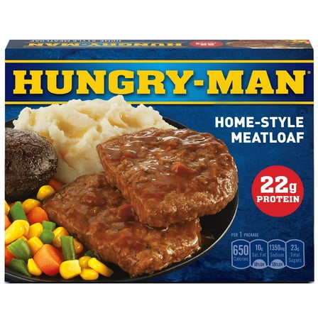 Hungry-Man Home-Style Meatloaf, Frozen Meal, 16 oz (Frozen)