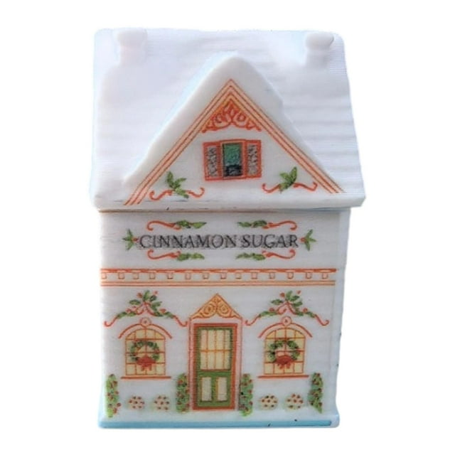Caja de almacenamiento portátil para condimentos Christmas Village Spice House Estilo C
