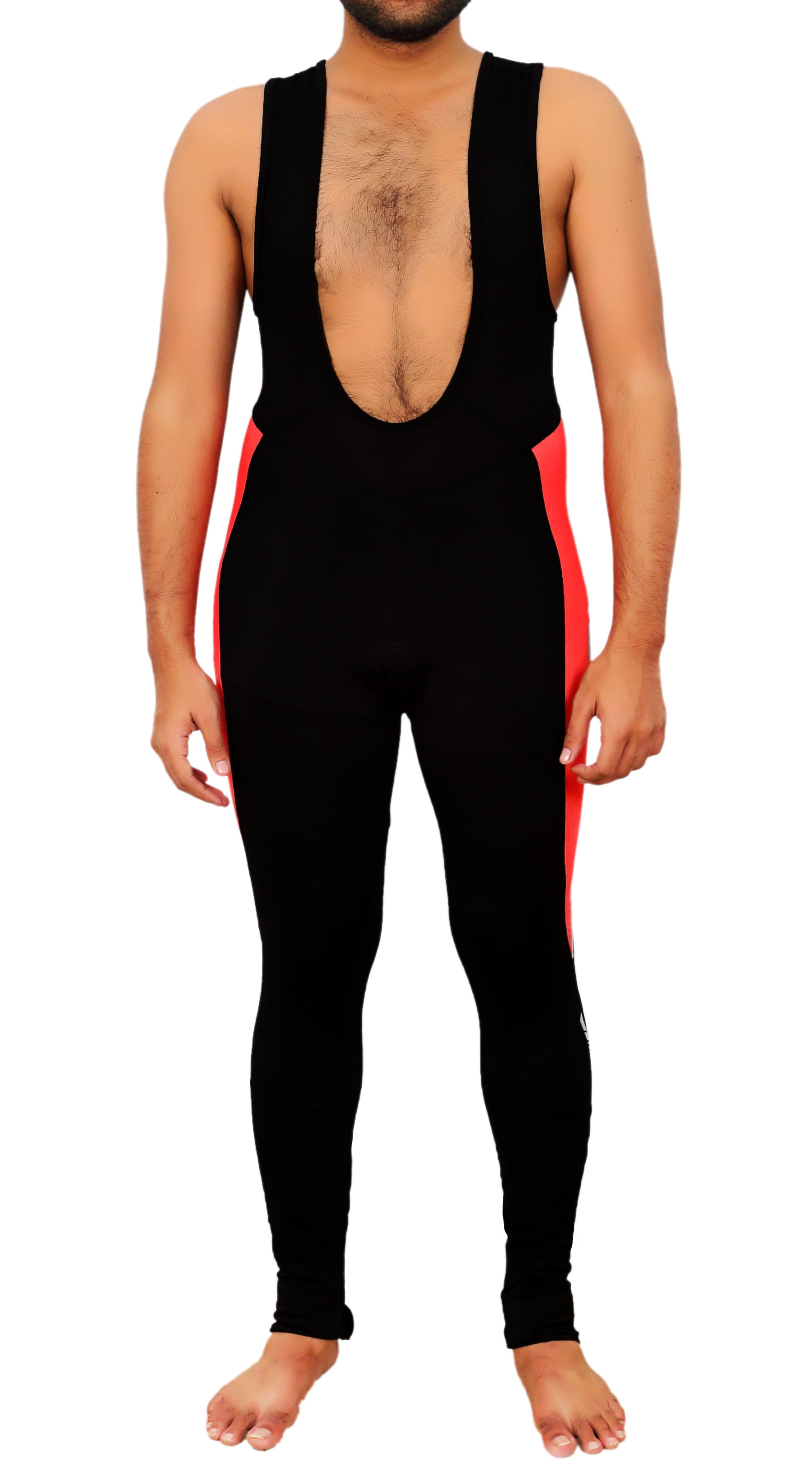 Men's 3D Gel Padded Elite Design Fall Winter Thermal Cycling Bib Tights Pants by Maks