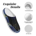 thumbnail image 5 of Lsque Shambhala Cat In Van Gogh Impressionist Pattern Womens Comfort Cotton on Scuff With Memory Foam and Anti-skid Sole Slipper-40/41, 5 of 7