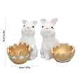 thumbnail image 3 of CaiYueKe Easter Decorations Resin Bunny Eggs Tabletop Home Decor Spring Centerpiece Holiday Ornaments Gift Ideas Festive Indoor Outdoor Display Party Supplies, 3 of 6