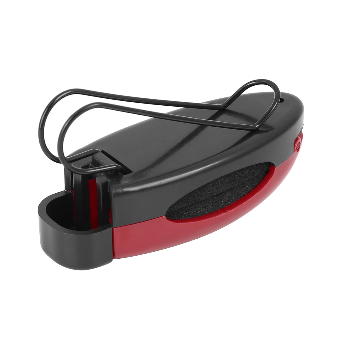 Unique Bargains 2 Pcs Plastic Car Sun Visor Glasses Sunglasses Card Holder Clip Red