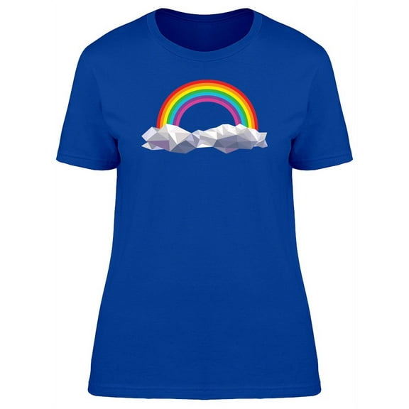 Origami Clouds With Rainbow T-Shirt Women -Image by Shutterstock, Female XX-Large