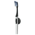 thumbnail image 3 of Clic Manual Toothbrush, Chrome Black, with 1 Replaceable Brush Head and Magnetic Holder, 3 of 10