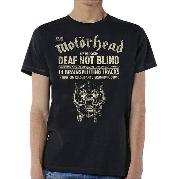 Motorhead Unisex T-Shirt Deaf Not Blind (Small)