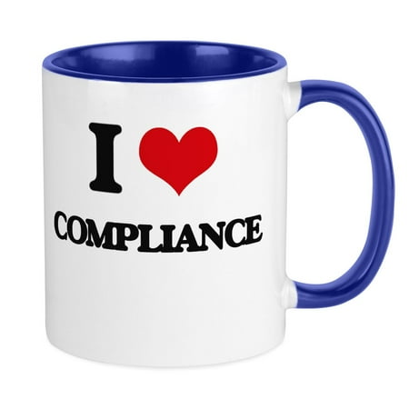 

CafePress - I Love Compliance Mugs - Ceramic Coffee Tea Novelty Mug Cup 11 oz