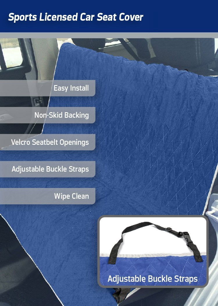 Pets First NCAA North Carolina State Wolfpack Premium Pet Car Seat Protecting Cover - Licensed, Waterproof, Fits most Car