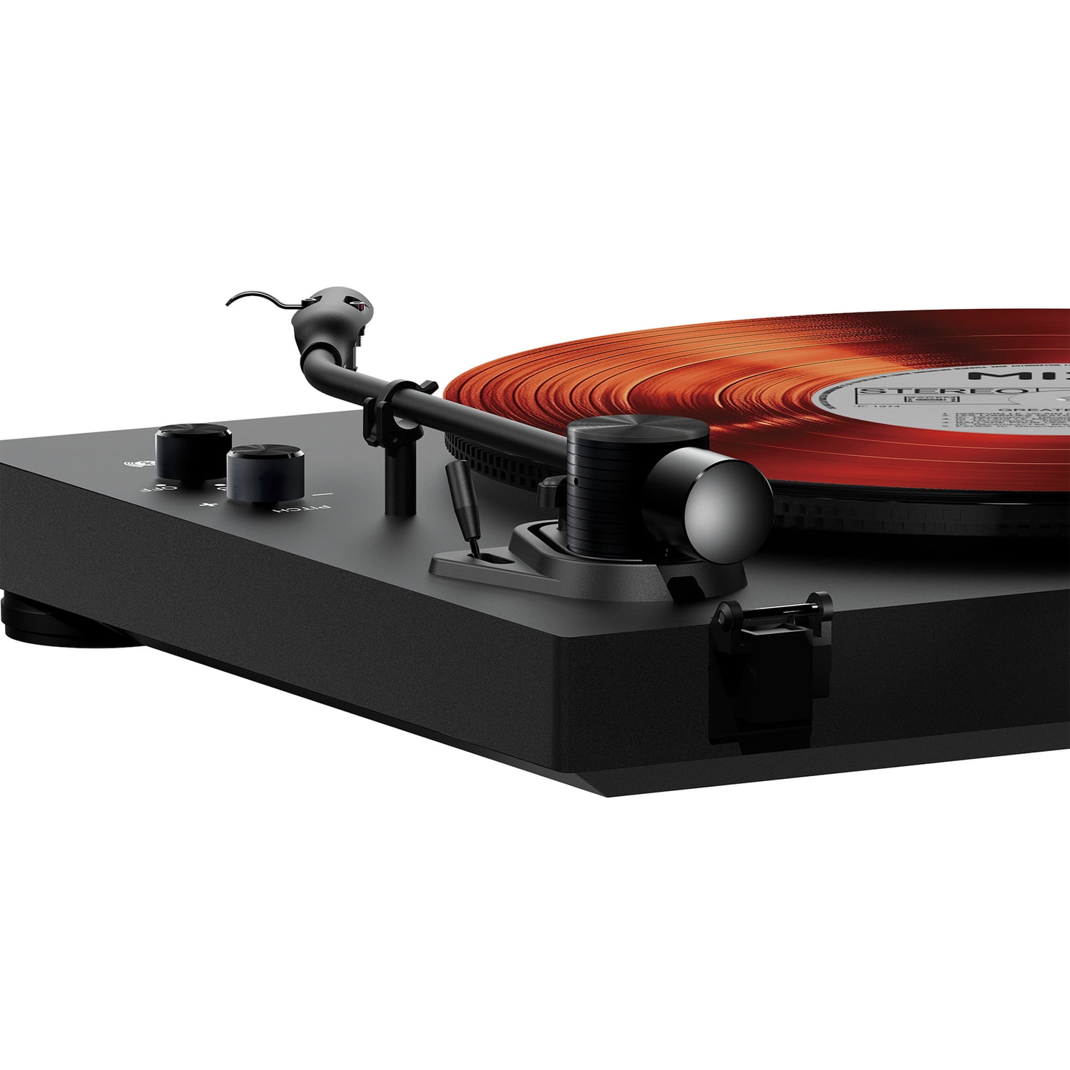 Mixx Analog 5 2-Speed Belt-Drive Manual Vinyl Record Player with Bluetooth, RCA and Line Outputs, Premium Cartridges, and 45-RPM Adapter