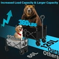 thumbnail image 5 of Collapsible Wagon Cart with Wheels Foldable: 360LBS Heavy Duty Folding Utility Wagon - Portable All Terrain Grocery Wagon Cart for Groceries Shopping Outdoor Camping Fishing Sports (Dark Black), 5 of 17