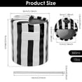 thumbnail image 5 of 10oz Striped Ceramic Coffee Mug with Sip Hole and Straw Retro Hand Painted Handleless Cup for Espresso and Iced Latte Black 1 Pack, 5 of 8