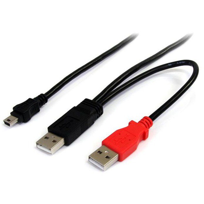 StarTech USB2HABMY3 3ft USB Y Cable for External Hard