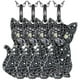 thumbnail image 2 of Collares de gatos modernos CatNeck05 4Pzas Black Cat Negro Metal Cadena y Dije., 2 of 2