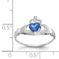 thumbnail image 2 of 14K White Gold Cubic Zirconia Claddagh Ring, 2 of 2