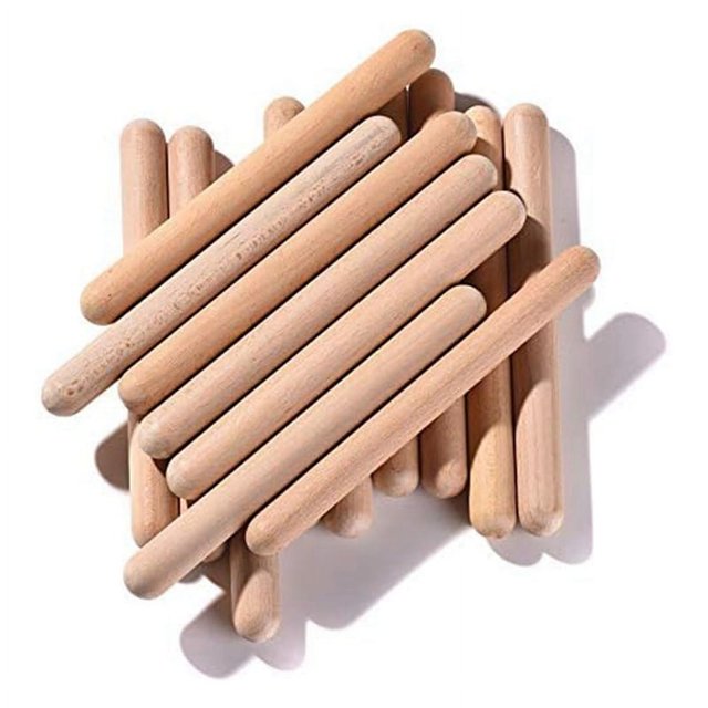 Bâtons de Musique Rythmiques pour Enfants, Lot de 16 Bâtons avec Sac de Transport, Jouet Musical pour Enfants de 8 Pouces, 16 x Bâton de Rythme, Bois
