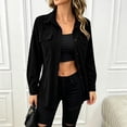thumbnail image 5 of Perfectbot Women's Button Down Shirt with Pockets, Corduroy Long Sleeve Oversized Shacket for Fall Winter, 5 of 7