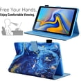 thumbnail image 3 of Allytech Wallet Case for Samsung Galaxy Tab A9+ 11.0" 2023 (SM-X210/X215/X216), Kickstand Magnetic Clasp Shockproof Protective Cover with Card Slots & Pen Holder Soft TPU Back Case, Blue Marble, 3 of 9