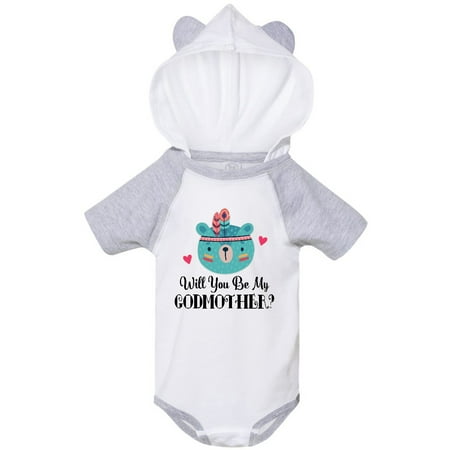 

Inktastic Godmother Proposal Baby Bear Gift Baby Girl Bodysuit