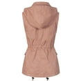 thumbnail image 4 of MixMatchy Women's Drawstring Lightweight Loose Fit Sleeveless Vest Utility Jacket, 4 of 6