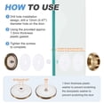 thumbnail image 5 of Uxcell Round Sliding Glass Door Handle 304 Stainless Steel Back-to-Back Rose Gold 2.7", 5 of 7