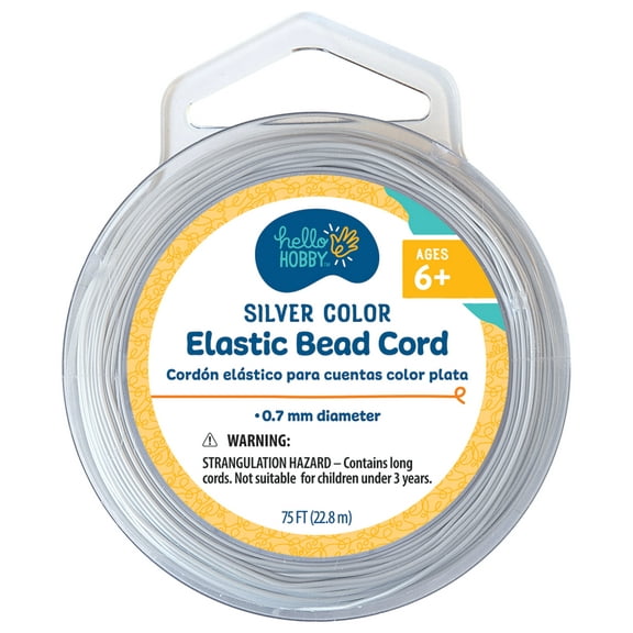 Hello Hobby Stretch Cord Silver 75ft