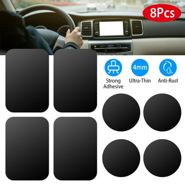 Universal Metal Plate & Windshield Car Mount and Phone Holder with Adhesive, Black