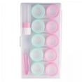 thumbnail image 1 of kusrkot 4X 5 Pairs Contact Lens Storage Case Organizer L R Caps for Girls Green Pink, 1 of 9