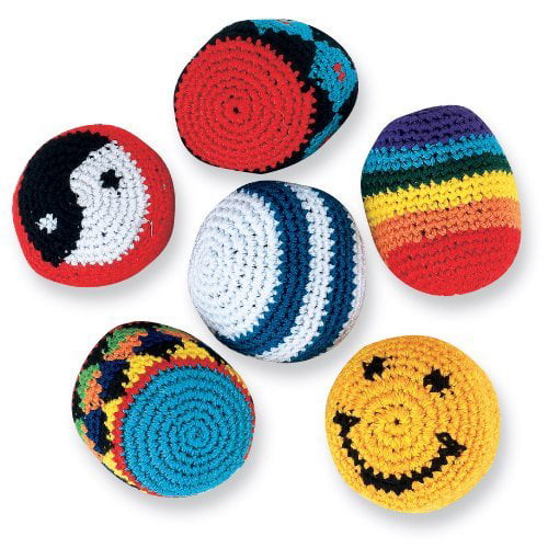 FOOTBAGS Woven Knitted #ST2 Free Shipping 96 ASSORTED HACKY SACK KICKBALLS 