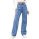 thumbnail image 1 of Gibobby Pantalones para mujer Pantalones vaqueros de mezclilla lavados elásticos para mujer, pantalones vaqueros de pierna recta versátiles a la moda(Azul claro,CH), 1 of 5
