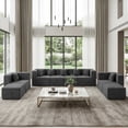 thumbnail image 6 of BEHOST 130" 8-Piece Modular Sectional Sofa with Ottomans, U-Shaped Pit Couch for Living Room, Modern Teddy Fabric Cloud Couch Set, Large Sleeper Sofa with Deep Seats, Dark Gray, 6 of 7