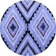 thumbnail image 1 of Ahgly Company Indoor Round Abstract Blue Modern Area Rugs, 7' Round, 1 of 4