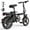 Black Rear-Seat, variant on 14" Electric Bike for Adults, 500W Peak Motor Compact Foldable E-Bicycle 20MPH 35Mi Range, 432Wh Hidden Battery with Rear Basket, Mini Commuter Ebike Portable Design, UL2849