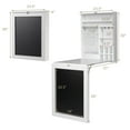 thumbnail image 2 of Costway White Wall Mounted Table Convertible Desk Fold Out Space Saver Chalkboard, 2 of 10