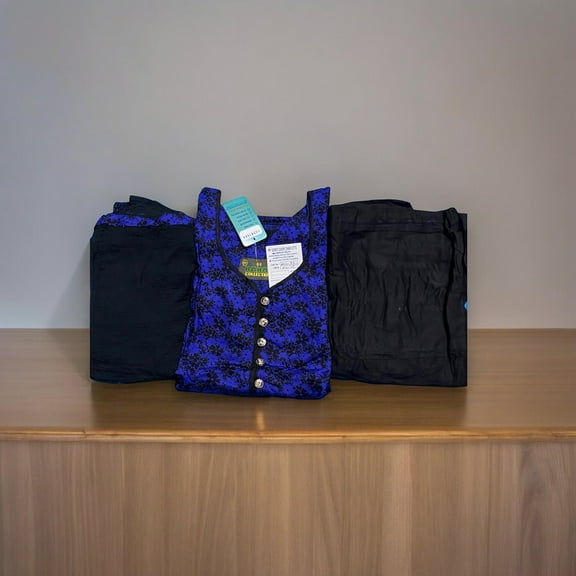 Daily Wear Traditional Linen Long Sleeve Salwar Kameez,Cultural Wear for Women 04