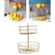 thumbnail image 5 of Cestas de frutas de doble capa que ahorran espacio y son un soporte para verduras para el mostrador, dorado Oro, 5 of 8
