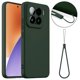 thumbnail image 1 of For Xiaomi 15 Case Compatible with MagSafe Liquid Silicone Phone Cover with Lanyard - Black, 1 of 5