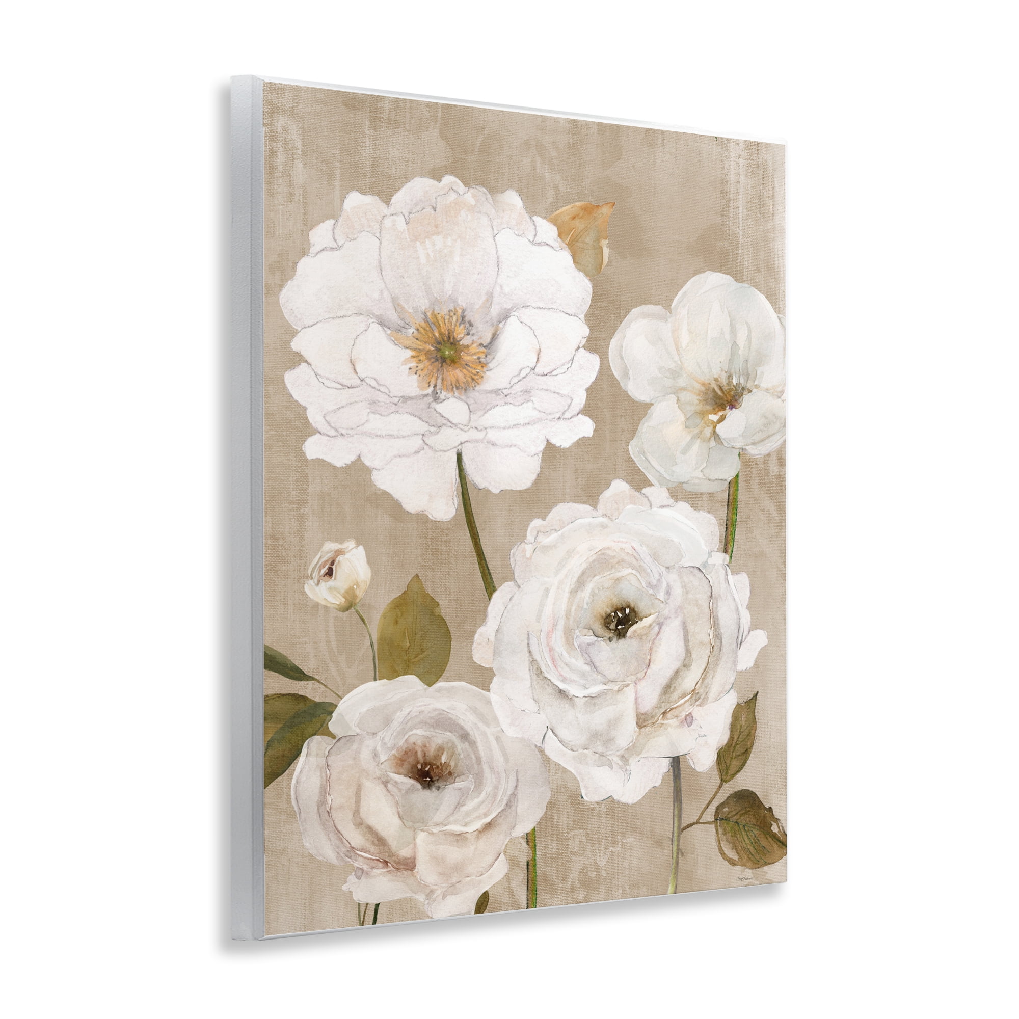 Stupell Industries Rustic Blooms in White Wall Plaque Art, design by Carol Robinson