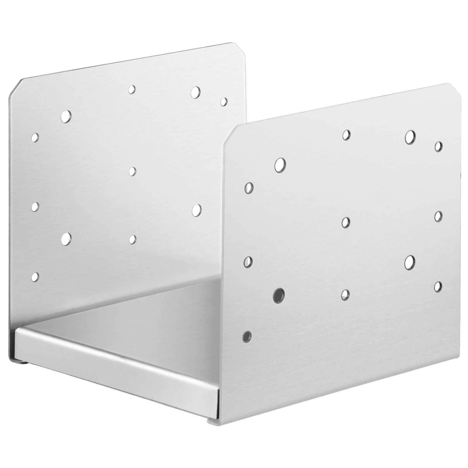 Stainless Steel Post Base Connector, 3.5" x 3.5" Wood Post Bracket, 201 Stainless Steel, 0.07" Thick, with Hardware for Deck Railing Pergola