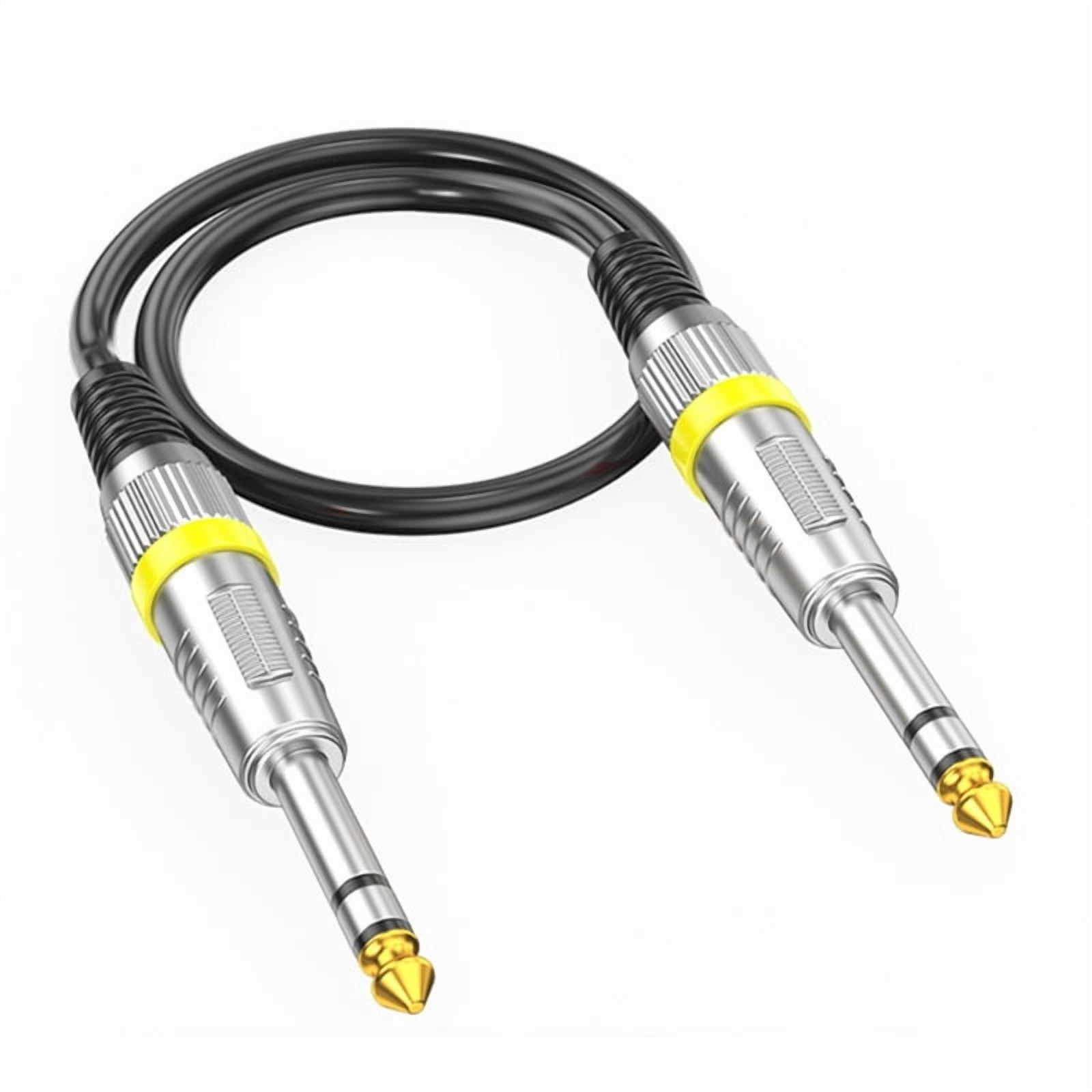 Professional 6.35mm Male to Male Stereo Audio Cable Amplifier Guitar Connection Cord for Amplifiers, Mixers, Guitars