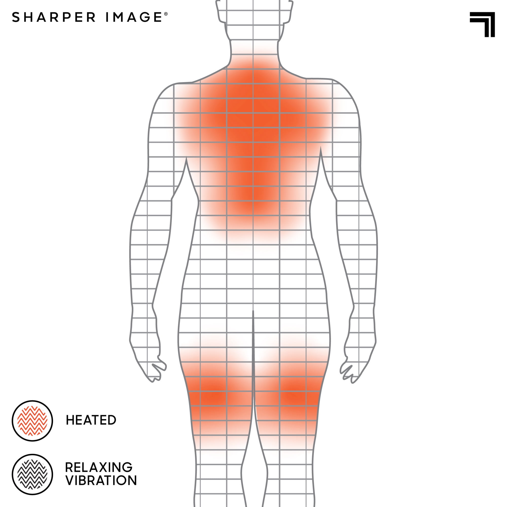 Sharper Image Neck and Back Heat Electric Massage Body Wrap