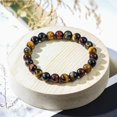 thumbnail image 5 of 8mm Natural Gemstones Round Beads Energy Power Crystal Chakra Reiki Healing Elastic Stretch Jewelry Bracelet 7 Inch Unisex, 7 inches, crystal, 5 of 5