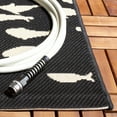 thumbnail image 4 of Safavieh Courtyard Victoria Fishes Indoor/Outdoor Area Rug, Black/Beige, 5'3" x 7'7", 4 of 10