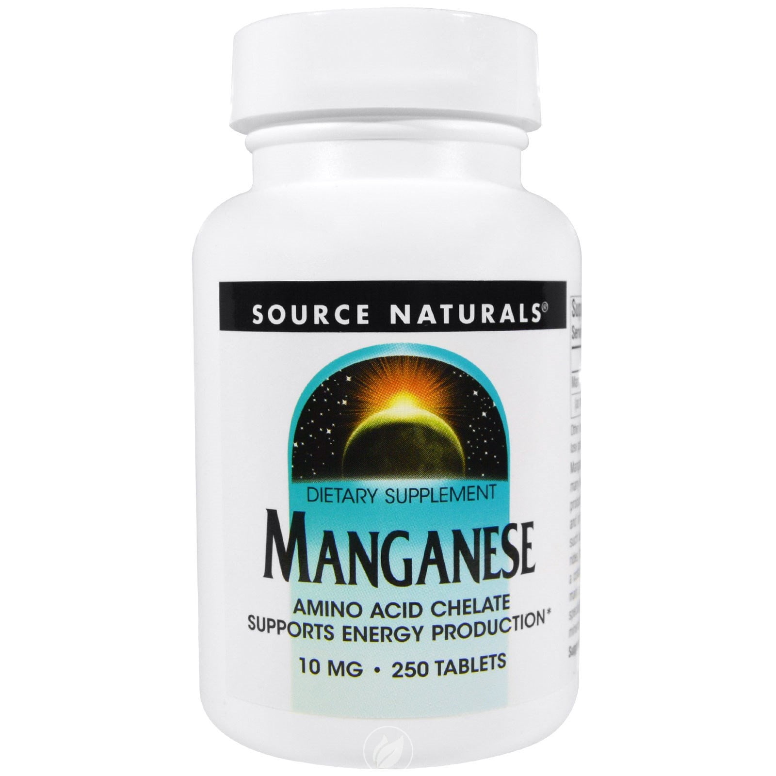 Source Naturals Manganese Chelate 250 Tabs, Pack of 2