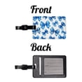 thumbnail image 4 of Blue Scattered Coquette Bows Watercolor Faux Leather Travel Luggage Tag, 4 of 7