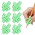 thumbnail image 1 of Uxcell 6 Pcs 2 Fingers Handwriting Pencil Grippers, Green, 1 of 6