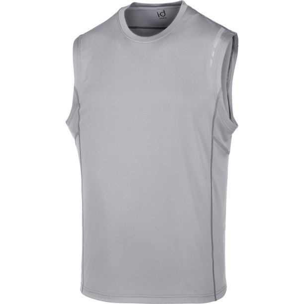 Camiseta básica sin mangas Ideology Performance para hombre, gris, grande