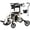 Gold, variant on WalkMate 2 in 1 Rollator Walker Transport Chair for Seniors, 10'' Wheels Medical Rollator for Seniors with Paded Seat Backrest, Adjustable Handle and Detachable Footrests, Purple
