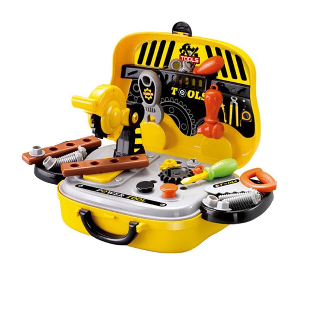 EIMELI Children Pretend Play Simulation Tools Screws Saw Suitcase Kids Plastic Toy Set Birthday Gift